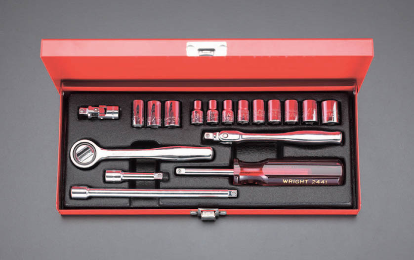 1/4"sq/18個組 ソケットレンチ(インチサイズ)