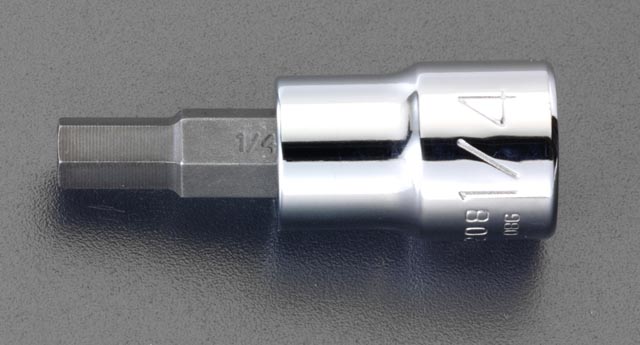 1/2"sqx 8mm Hex ビットソケット