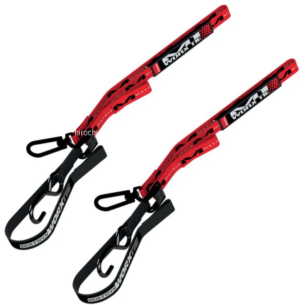 マトリックスコンセプト Matrix Concepts 幅1インチ(25mm)x69インチ(1753mm) タイダウン M1 WORX 赤/黒 (左右ペア)