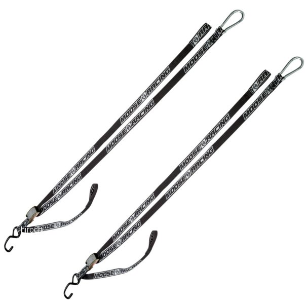 幅1インチ(25mm) カラビナ タイダウン 7フィート(2.1m) 黒 (左右ペア)