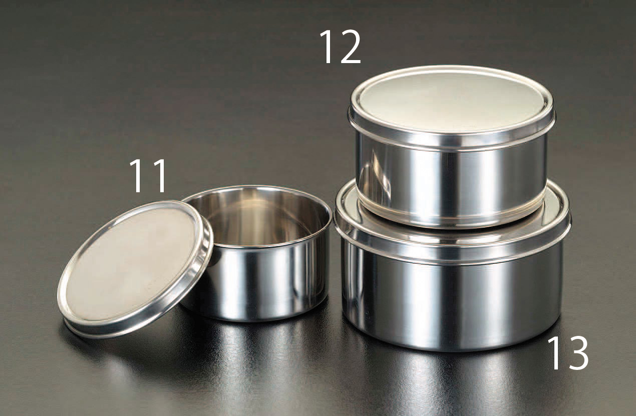 φ120x65mm 丸 缶(ステンレス製)