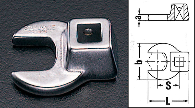 3/8"sqx1-9/16" CROW-FOOT スパナ