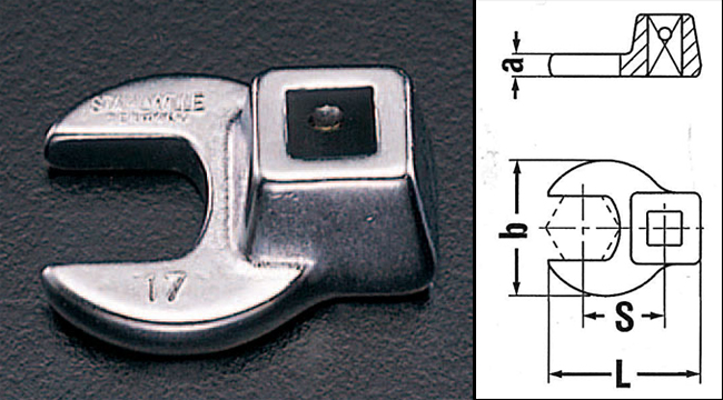 3/8"sqx23mm CROW-FOOT スパナ