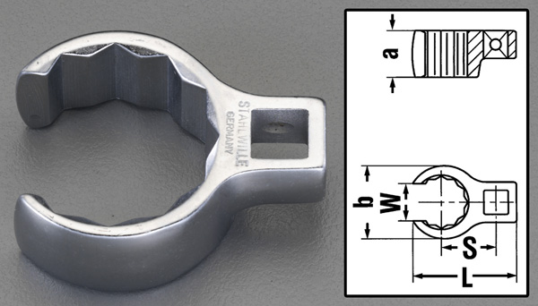 1/2"sqx1-7/16" CROW-RING スパナ