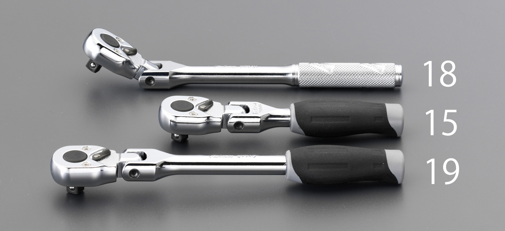 1/4"sq 首振型ラチェットハンドル