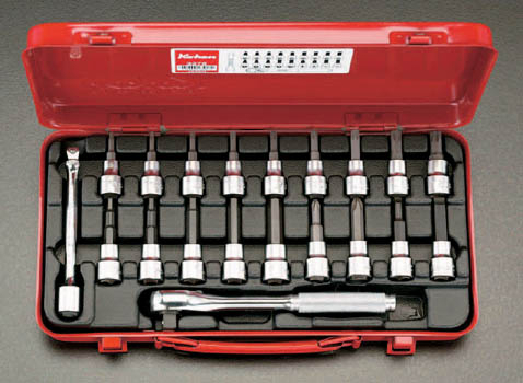 3/8"sq INHEX Torx ビットソケットセット