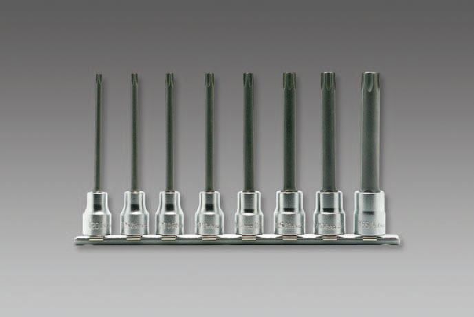 3/8"sq TORX ロングビットソケットセット (イジリ止付)