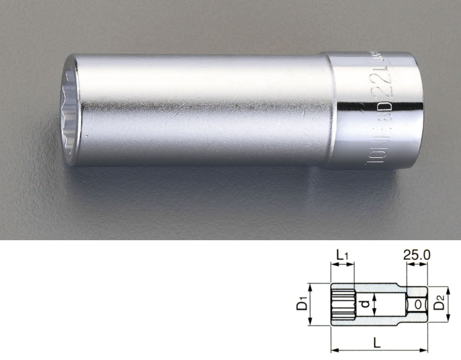 3/4"sqx46mm ディープソケット