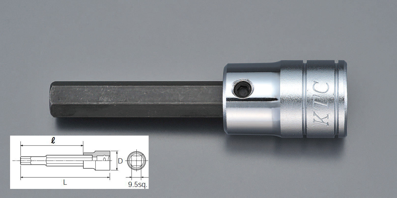 3/8"sqx9/64" ヘックスビットソケット