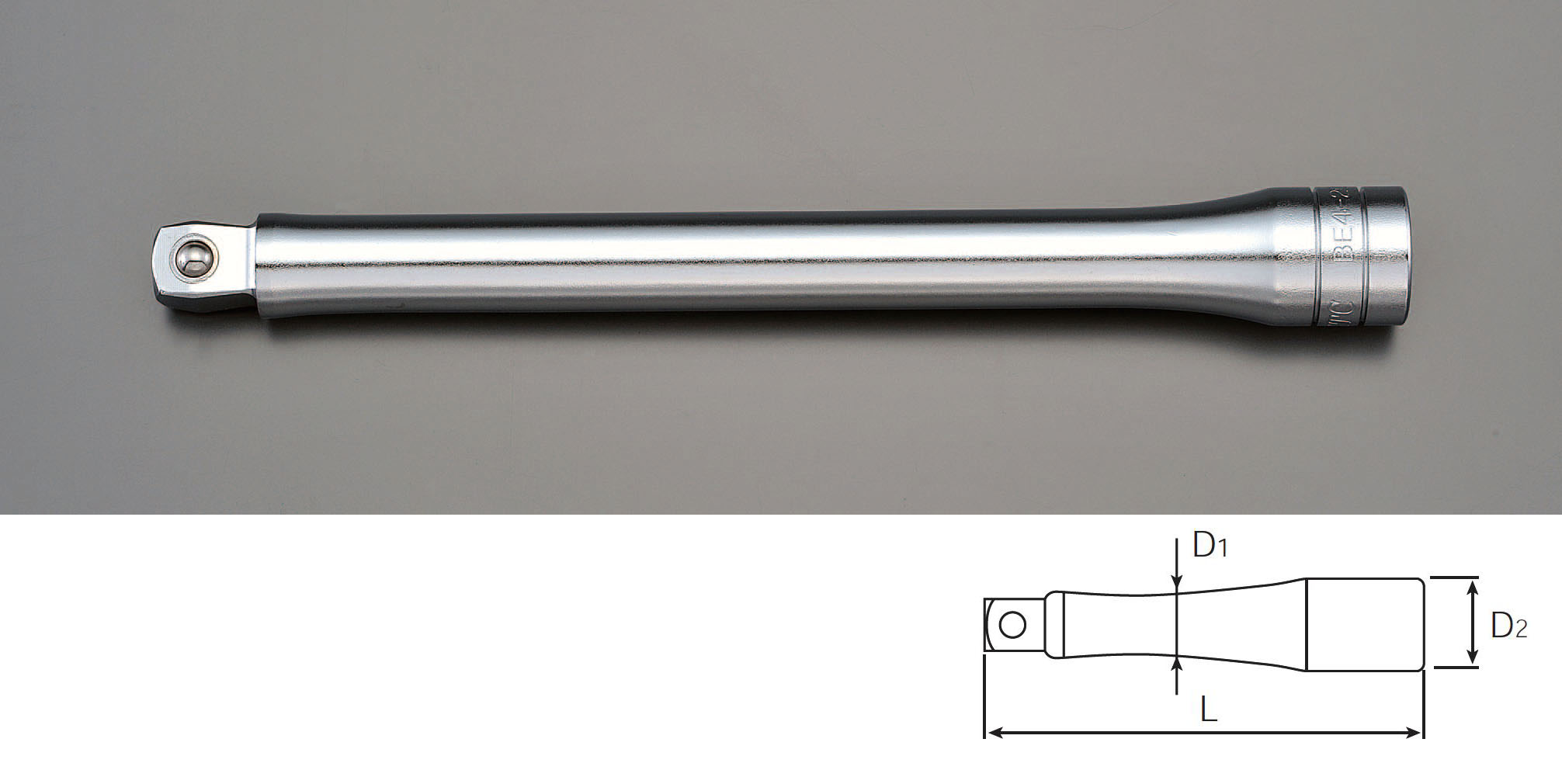 1/2"sqx 75mm エクステンションバー(首振りタイプ)