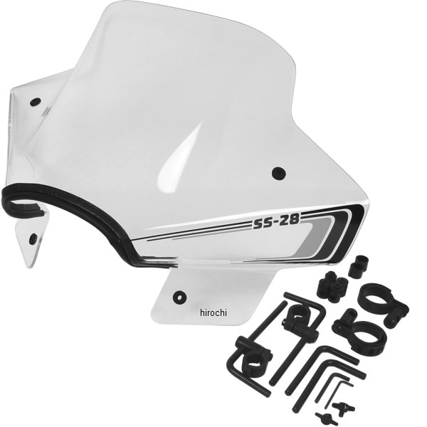 ウインドシールド スポーツフェアリング 15インチ高 汎用 クリア