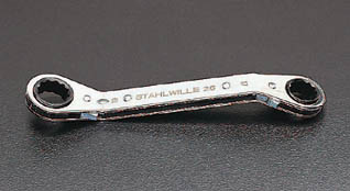 3/8" x 7/16" オフセット型 ラチェットメガネ