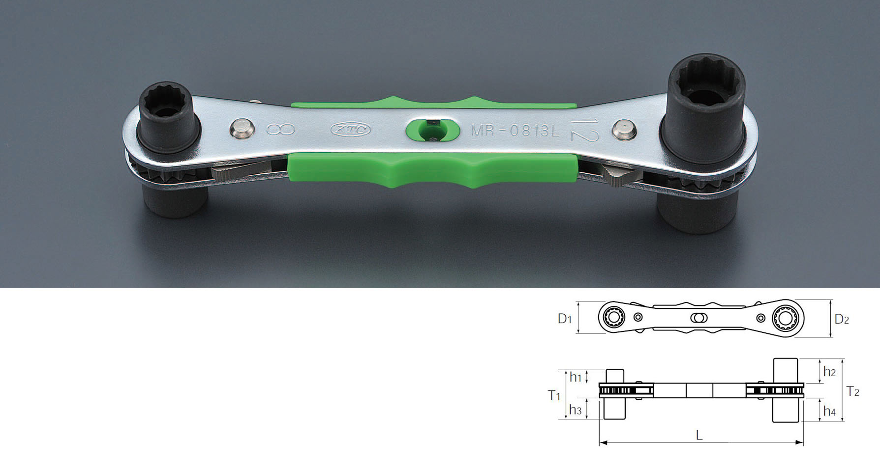 10x13-12x14 4サイズラチェットレンチ