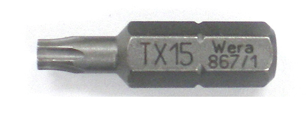 T15x25mm Torx ドライバービット