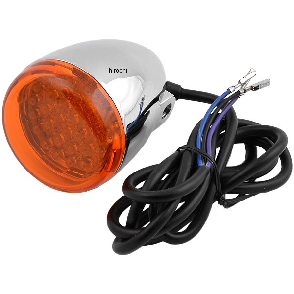 LEDウインカー フロント ステムマウント クローム/アンバー