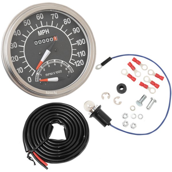 スピードメーター/タコメーター(マイル表示) 5インチ 1:1 ダッシュマウント 68年-84年 フェイス