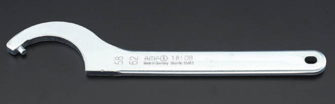 34- 36mm フックレンチ(ピン型 メッキ付)