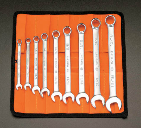 1/4"-3/4" (9本組)片目片口スパナ