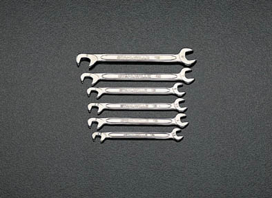 6本組 両口スパナ(薄型 ミリサイズ)