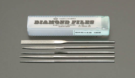 140mm ダイヤモンドやすり 精密・５種・５本組