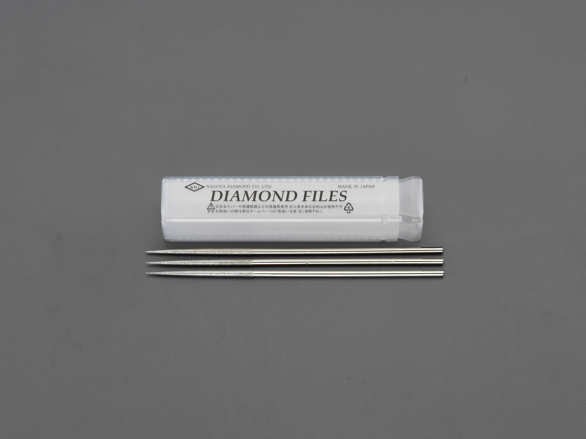 140mm ダイヤモンドヤスリ 精密・丸/3粒度・3本組