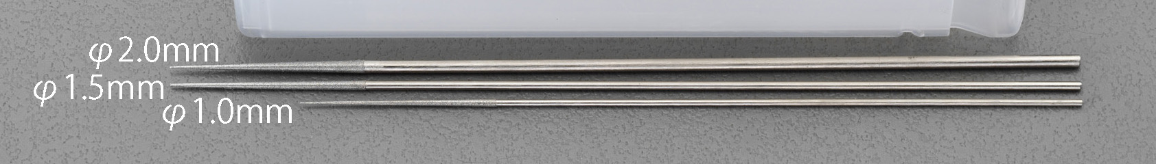 140mmxφ1.0mm/#600 ダイヤモンドヤスリ 極細・丸