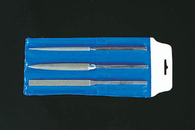 220mm ダイヤモンドヤスリ 平・半丸・丸・3本組/中目