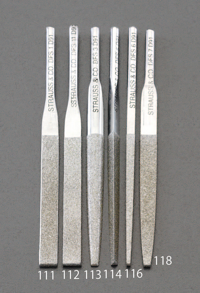 4.8x1.4x85mm ダイヤモンド鑢 平・ショート/#200