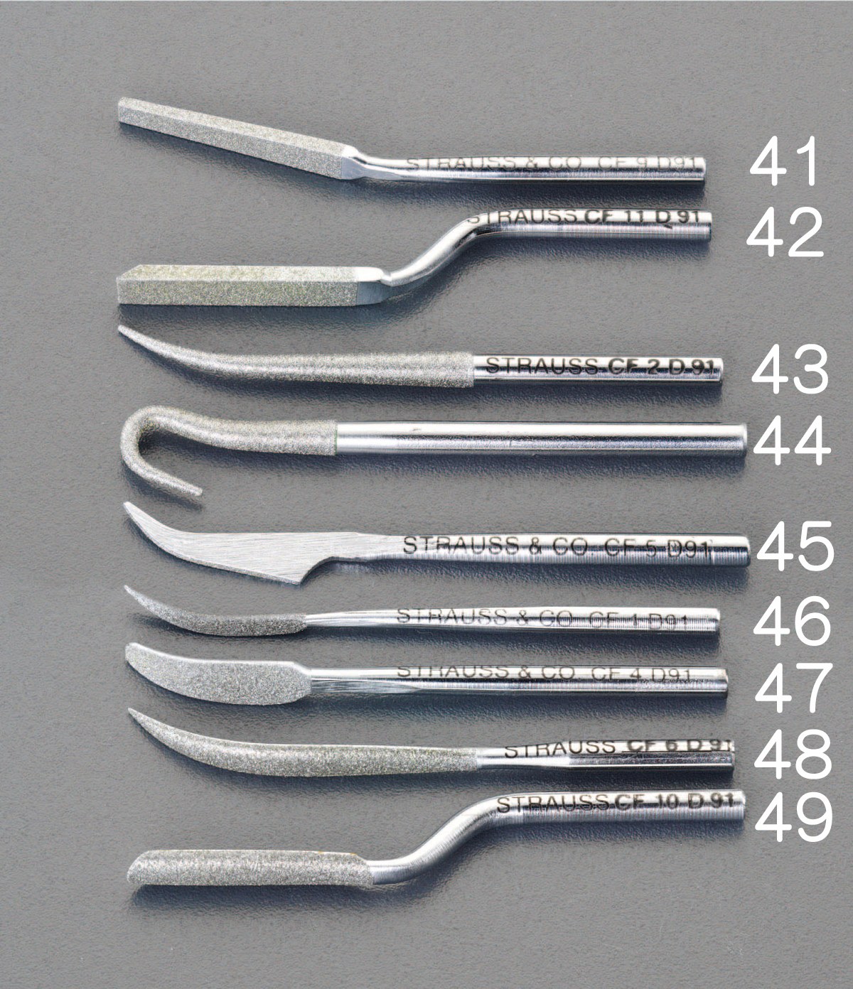 55mm/3.0mm軸 ダイヤモンド鏝やすり 平/#200