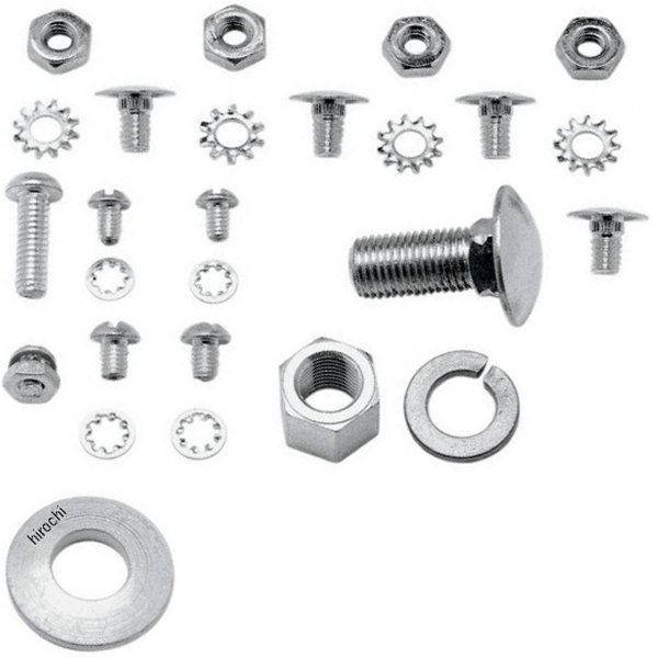 Machine スクリューキット ホイールハブカバー 36年-66年 シルバー