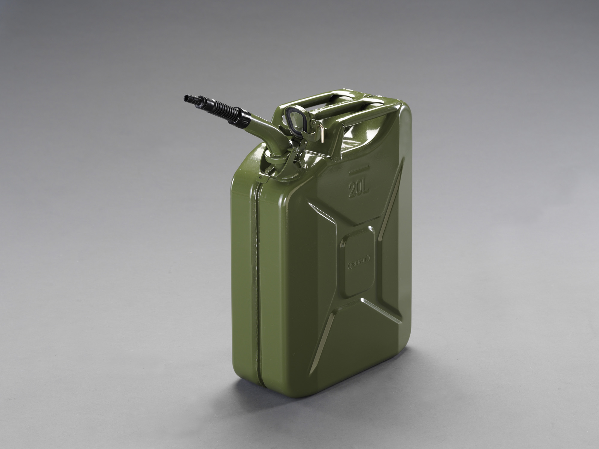 20L 燃料携行缶 縦型・フレキノズル付/OD色