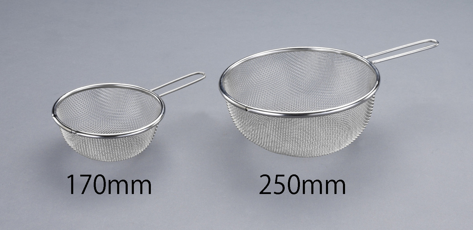 φ170/0.42mm/12メッシュ 濾し網 柄付・ステンレス製