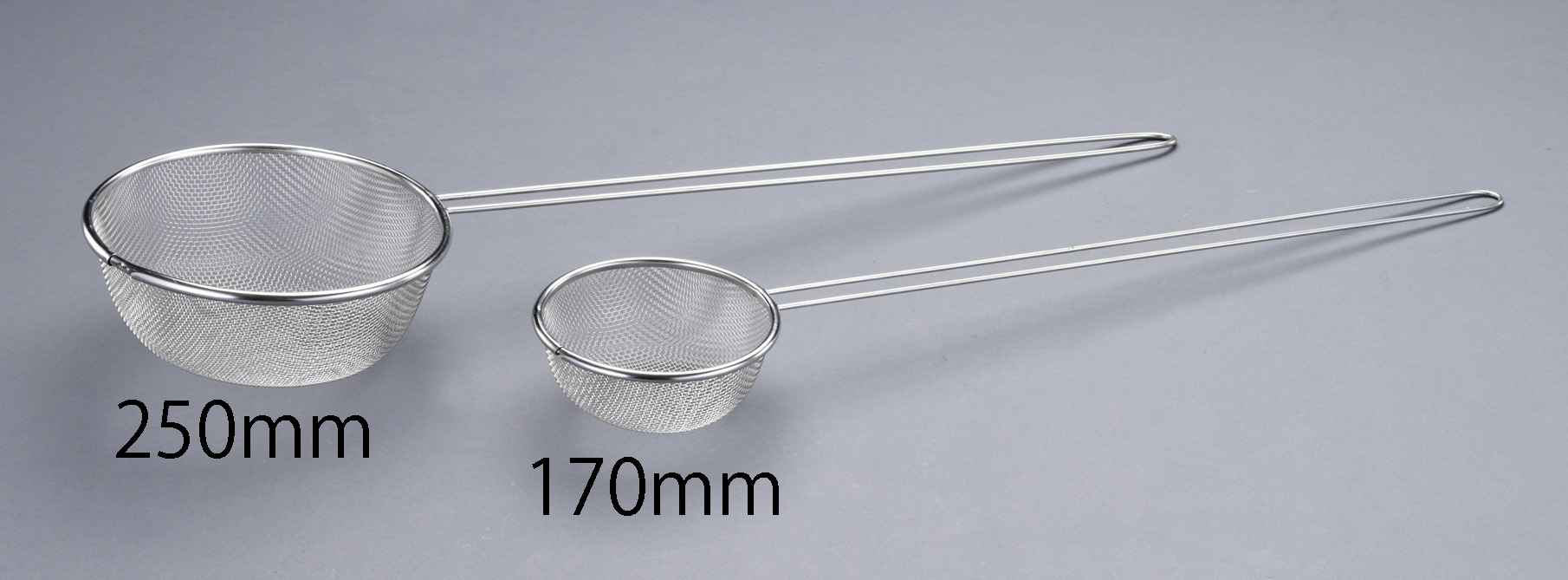 φ170/0.20mm/40メッシュ 濾し網 柄付・ステンレス製