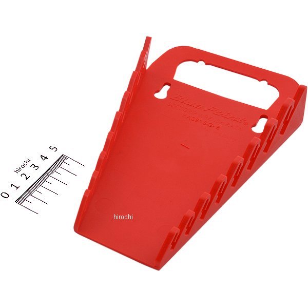 ブルーポイント スタンダード ソフトグリップレンチオーガナイザー レッド (8レンチを保持している)