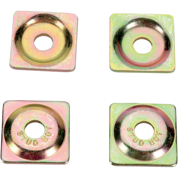 スクウェアバッカープレート 5/16インチ (24個入り) スチールゴールド