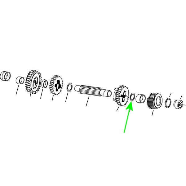 カウンターシャフト 1速 スラスト ワッシャー 57年-84年 XL (4個入り)