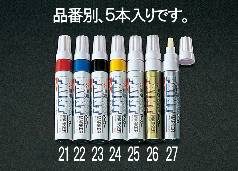 黒/太字 ペイントマーカー(5本)