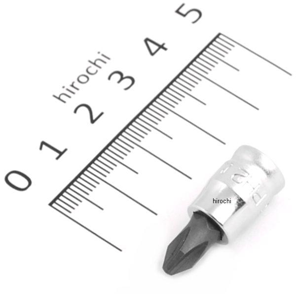 Z-EAL 1/4"(6.35mm)SQ. プラスビットソケット 全長28mm No.2