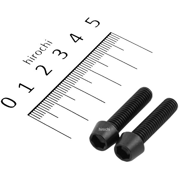 テーパーキャップボルトセット 汎用 M6x25mm P-1.0 ステンレス 2本入り 黒