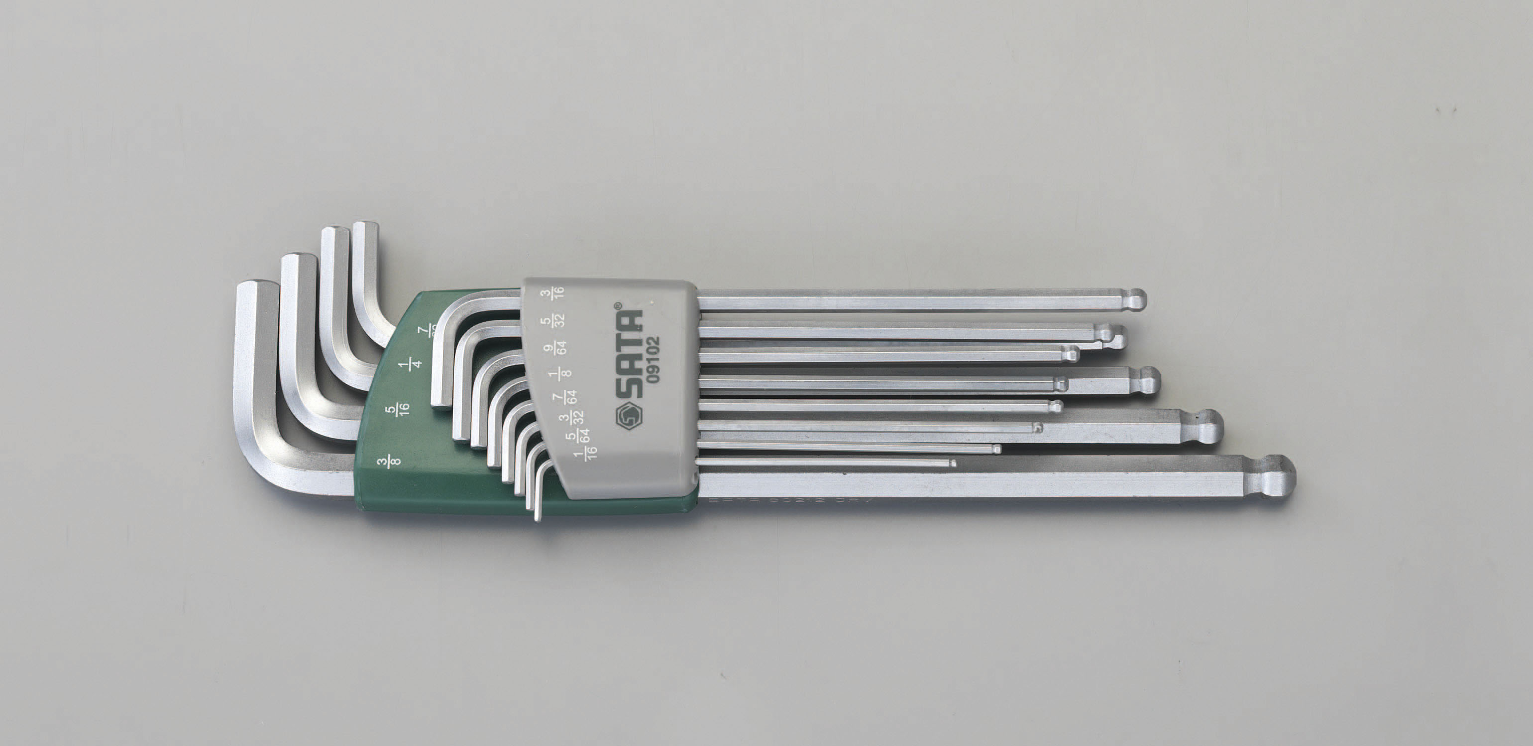 1/16"-3/8" 12本組六角棒レンチ(ボールポイント)