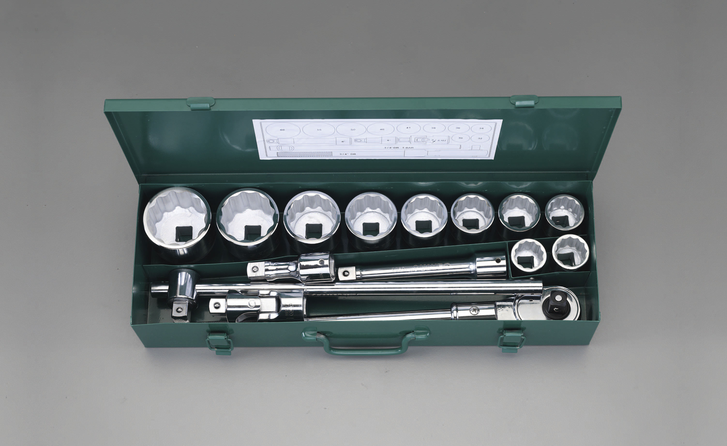 3/4"sq ソケットレンチセット(ミリサイズ)