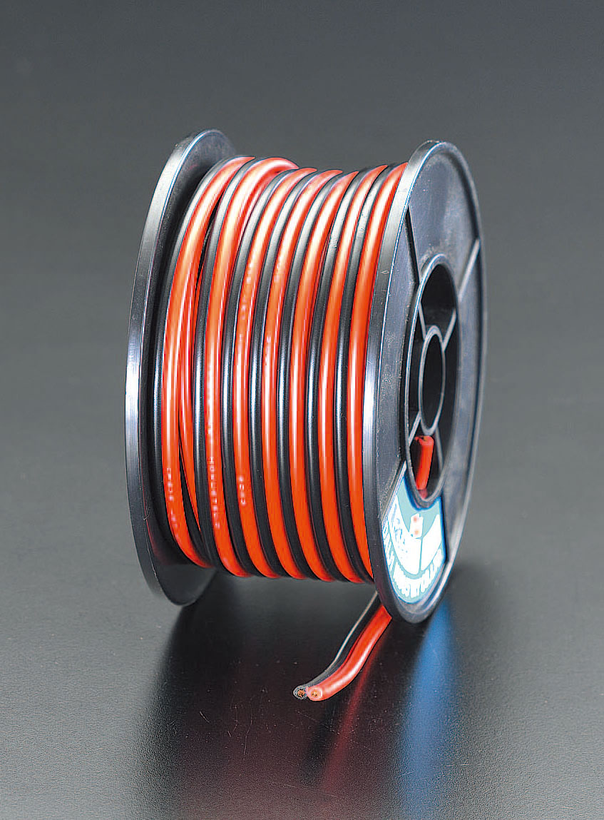0.75mm2 x 10m 赤/黒 自動車用コード