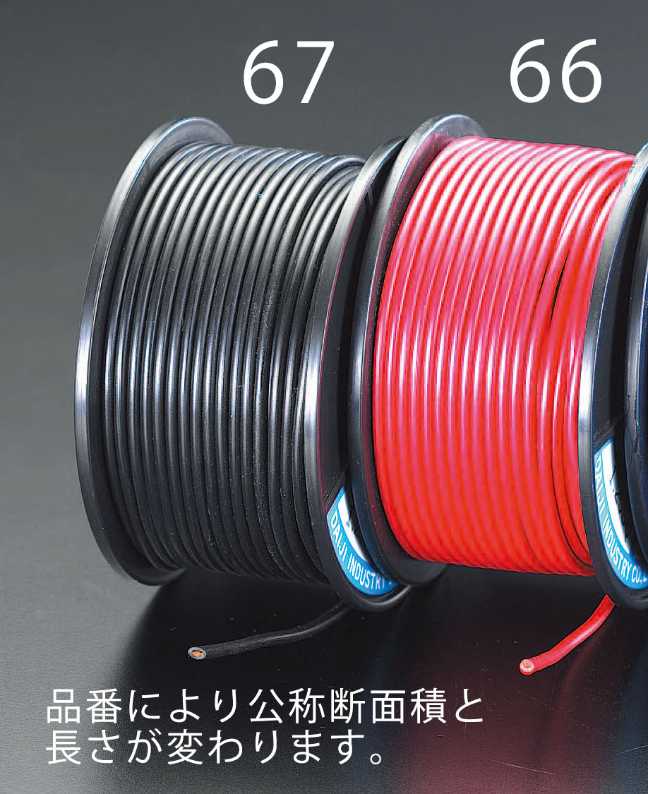 3.00mm2 x100m 赤 自動車用コード