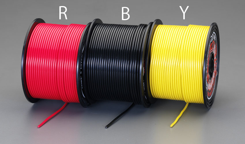 1.25mm2 x100m 赤 自動車用コード