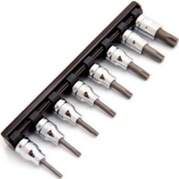 Z-EAL トルクスビットソケット レール付き 8組 3/8(9.5mm)