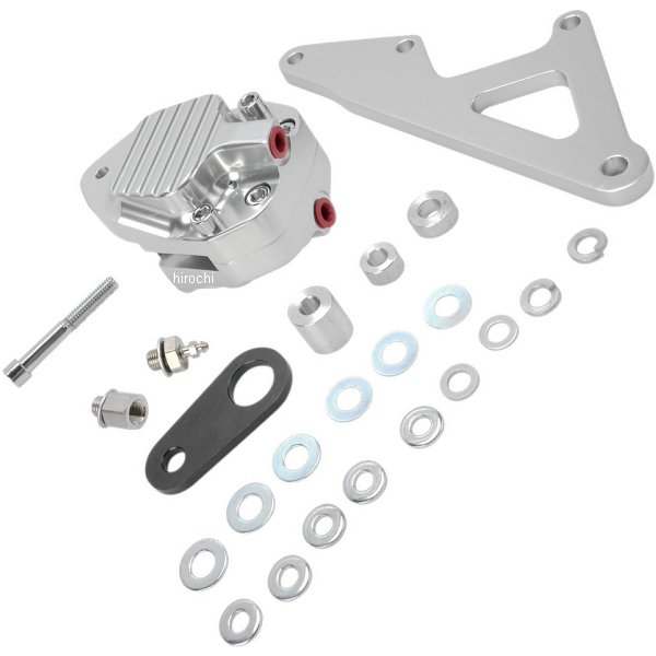 GMA エンジニアリング 2ピストン フロントシングル B-キャリパー 74年-77年 XL、FX クラシック シルバー