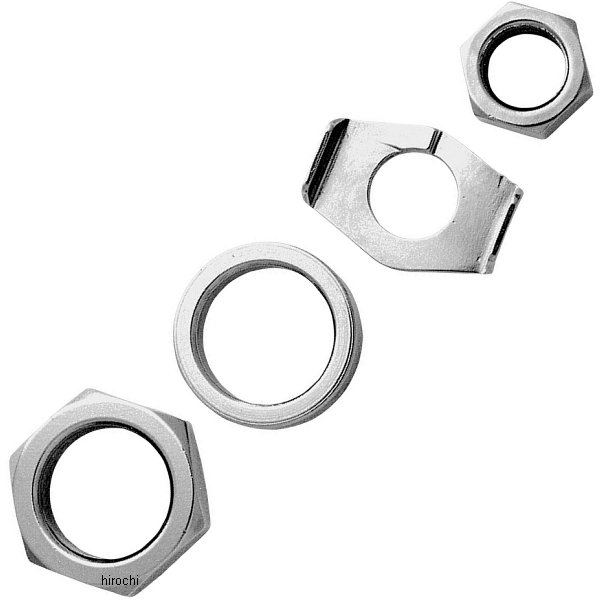 Machine リア アクスル ナット キット 41年-72年 XL/EL/FL  クローム