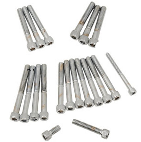 ボルトキット サイドカバー 71年-76年 XL クローム/ローレット