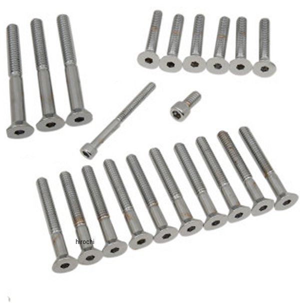 ボルトキット サイドカバー 67年-70年 XLH クローム/ローレット