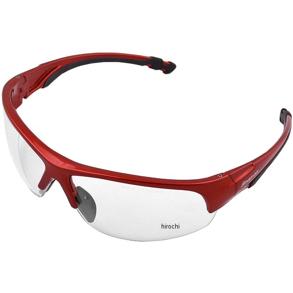 メガネ セーフティ レッド フレーム/クリアレンズ